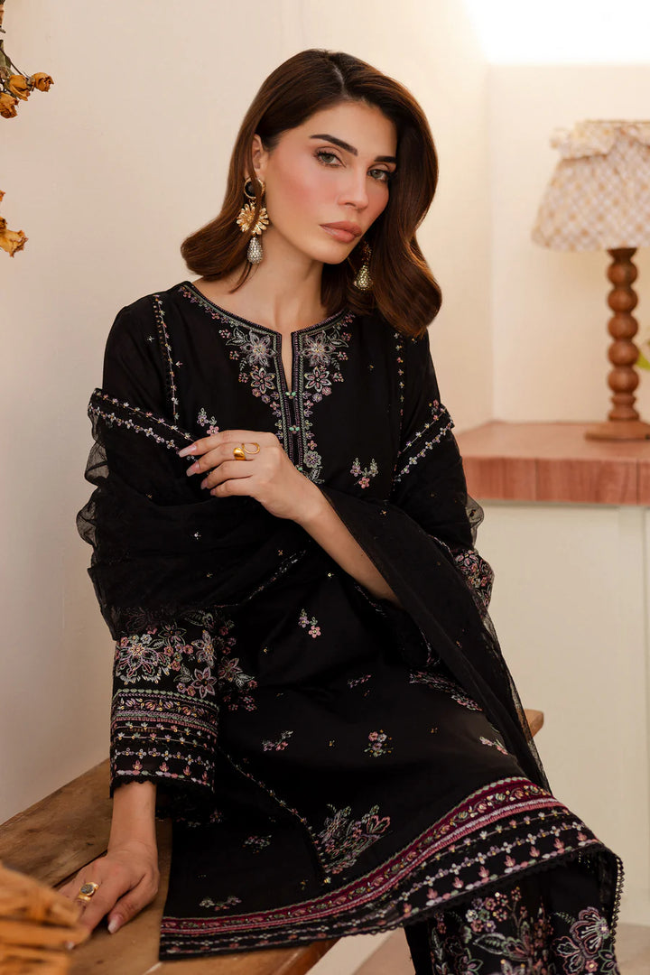 Siyahi - 3 PC Embroidered Dress