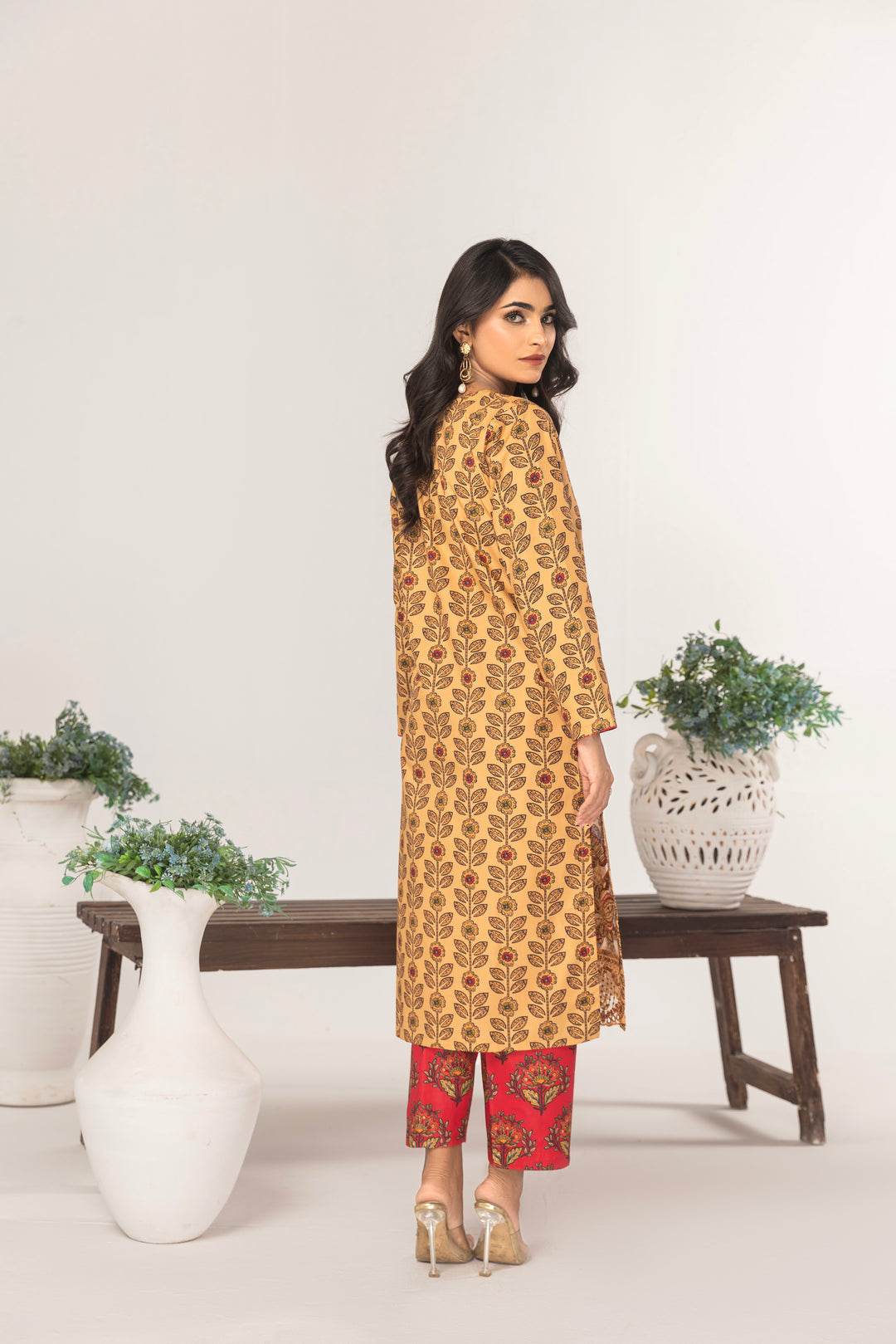 Maize 2Pc - Printed Khaddar Dress