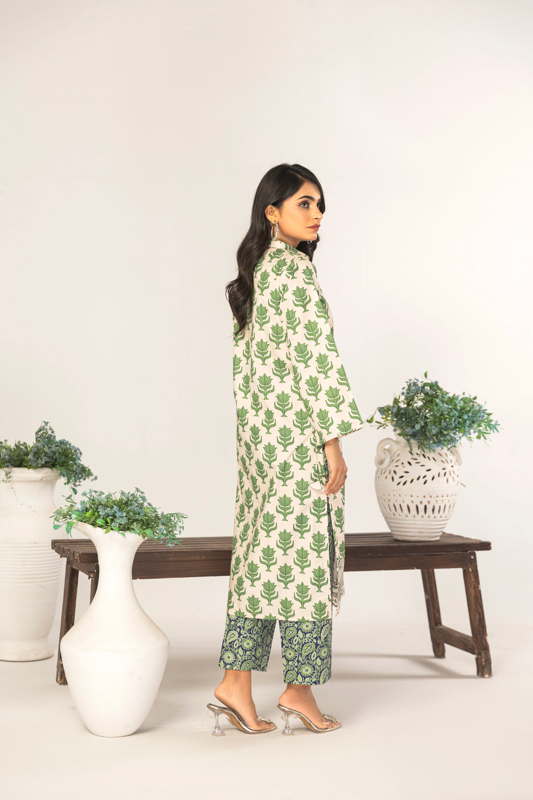 Bella 2Pc - Printed Khaddar Dress