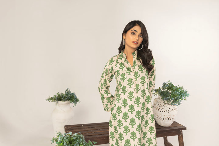 Bella 2Pc - Printed Khaddar Dress