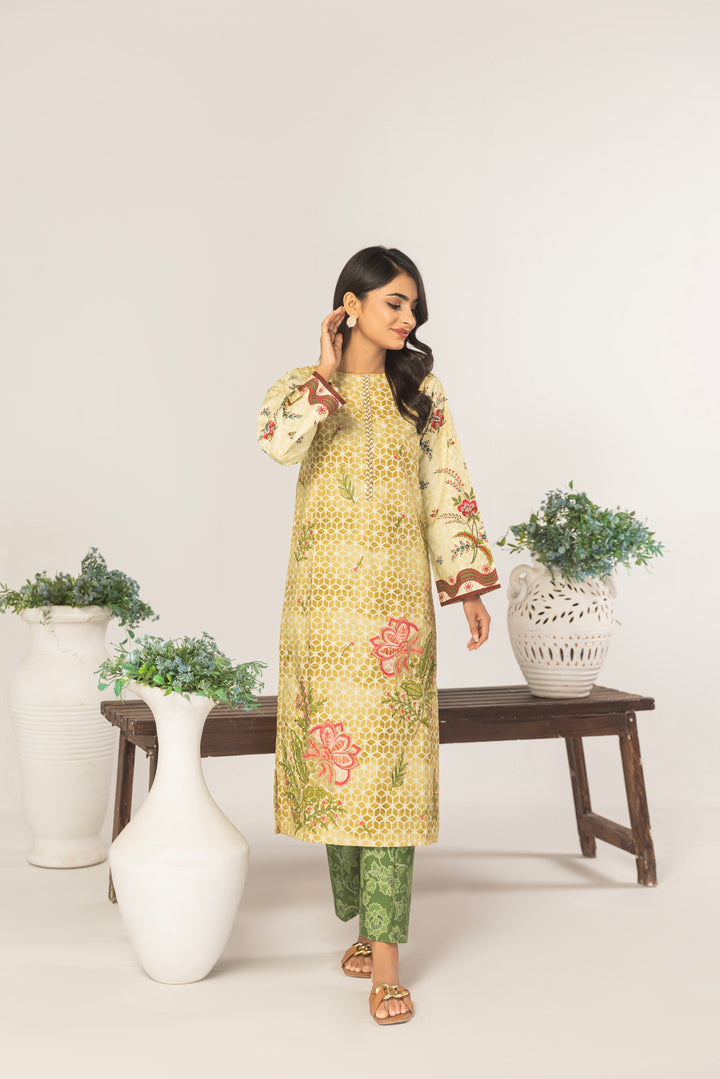 Flori 2Pc - Printed Khaddar Dress