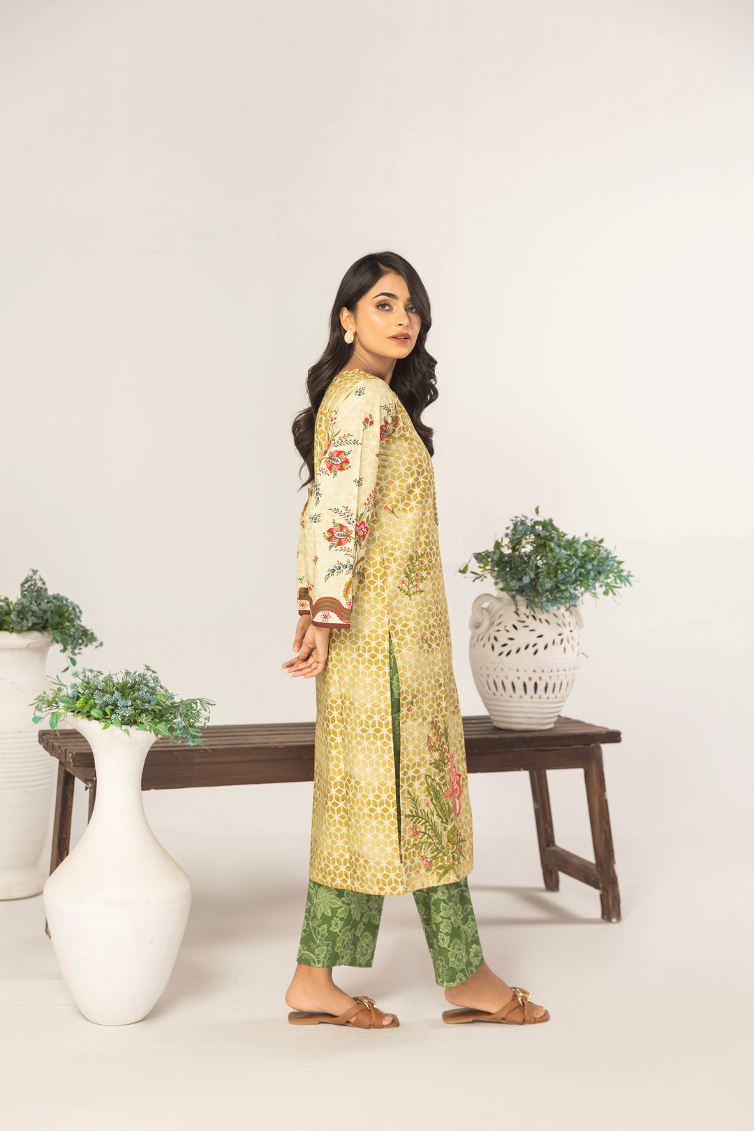 Flori 2Pc - Printed Khaddar Dress