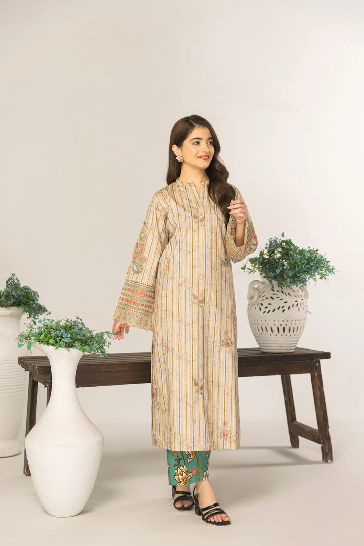 Whimsy 2Pc - Printed Khaddar Dress