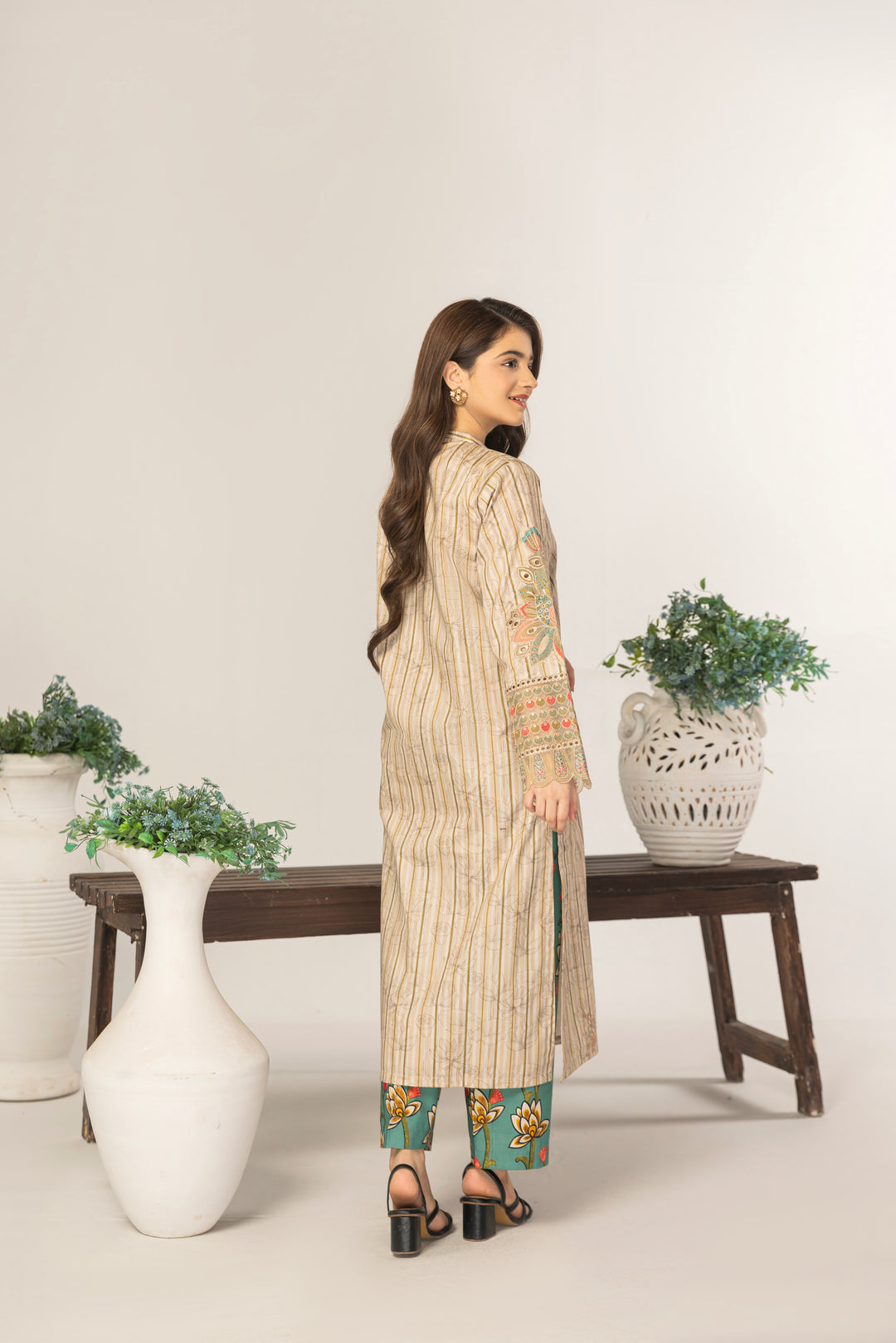 Whimsy 2Pc - Printed Khaddar Dress