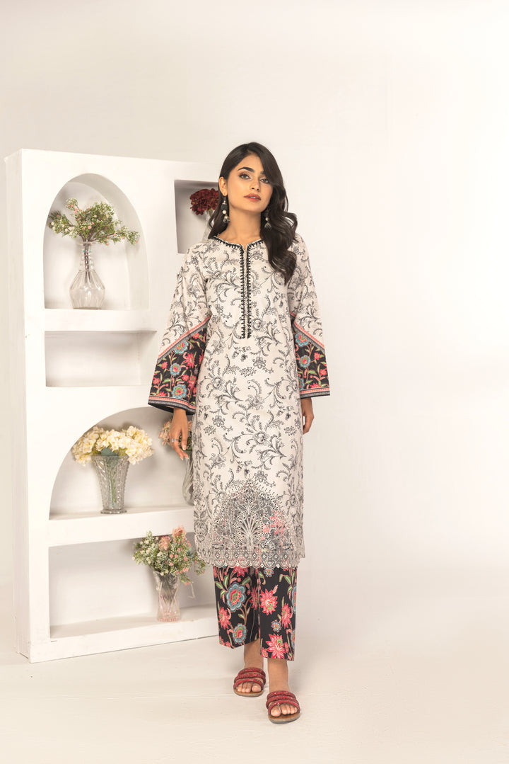 Armish 2Pc - Printed Khaddar Dress