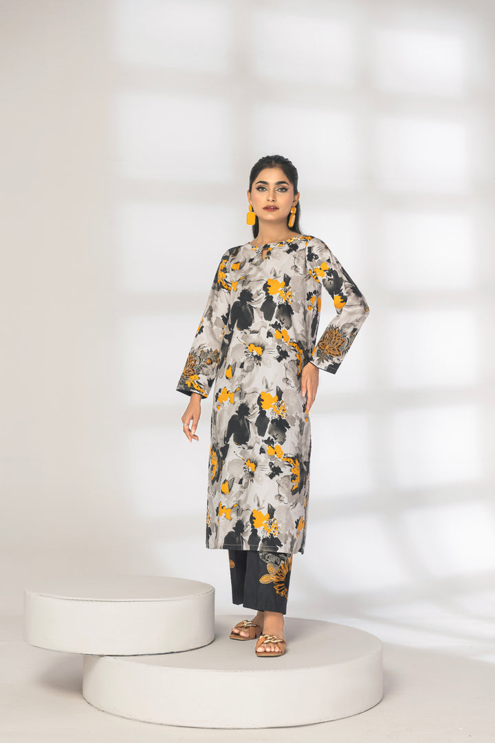 Eclipse 2Pc - Printed Khaddar Dress