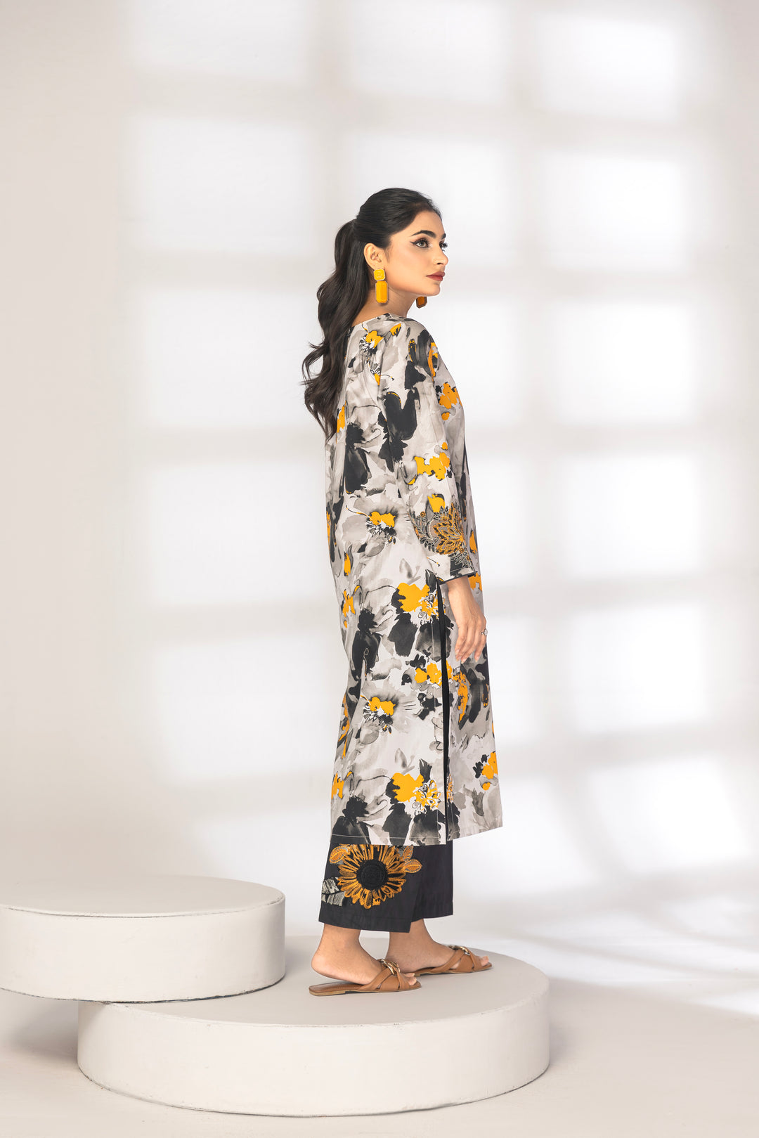 Eclipse 2Pc - Printed Khaddar Dress