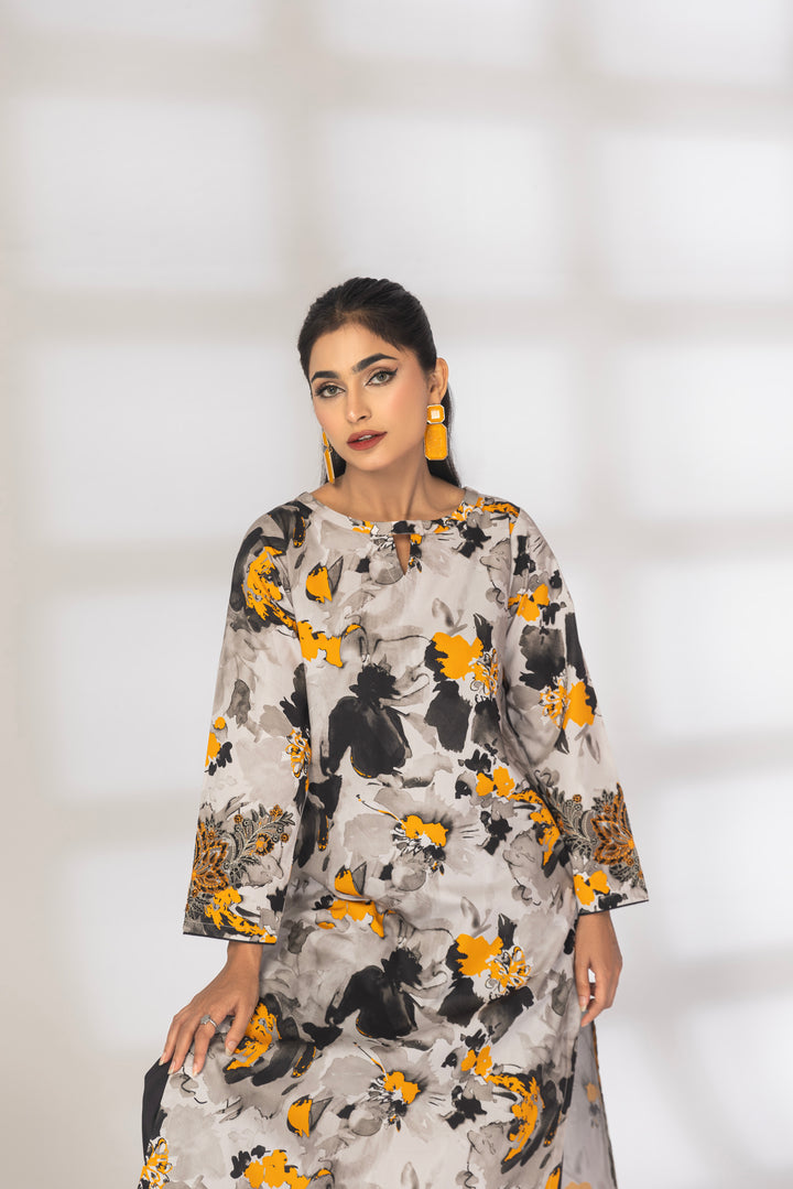 Eclipse 2Pc - Printed Khaddar Dress