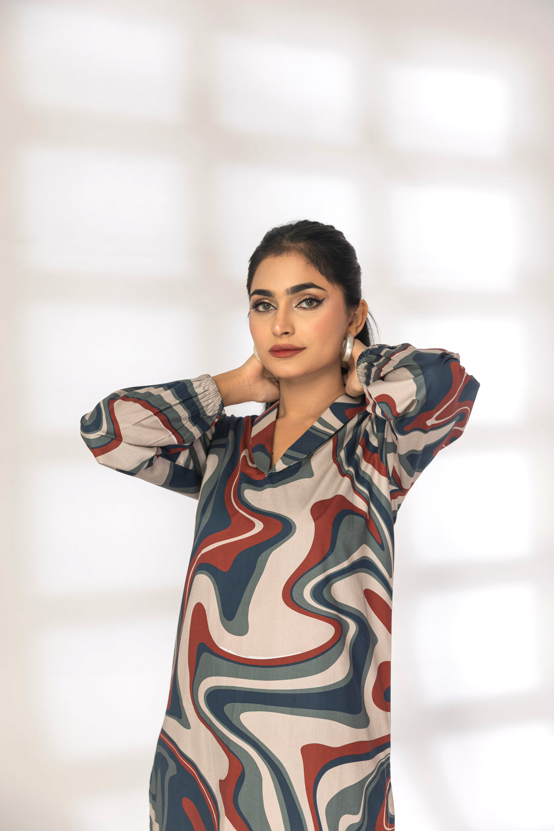 Puzzle 2Pc - Printed Khaddar Dress