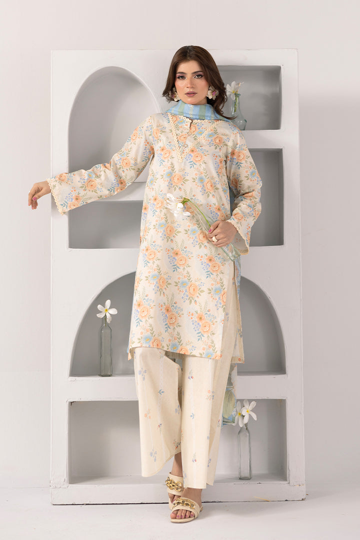 Bloom Theory-Printed Luxury Pret(3Pcs)