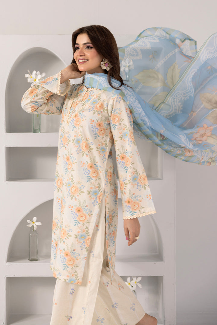Bloom Theory-Printed Luxury Pret(3Pcs)