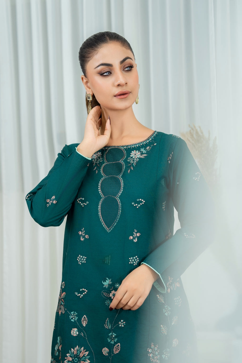 WINTER - Elan 2Pc - EMBROIDERED DRESS