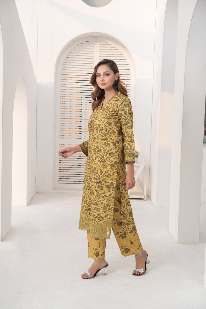 Florence 2Pc - Printed Khaddar Dress