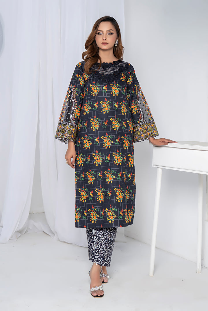 Dhara 2Pc - Printed Khaddar Dress