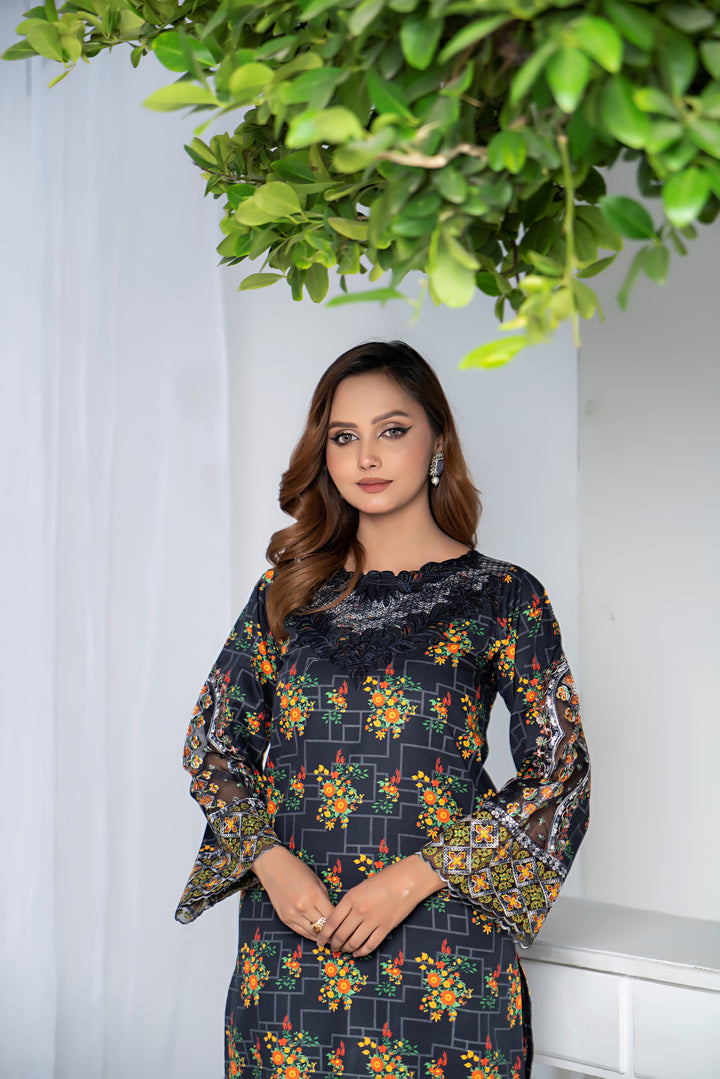 Dhara 2Pc - Printed Khaddar Dress