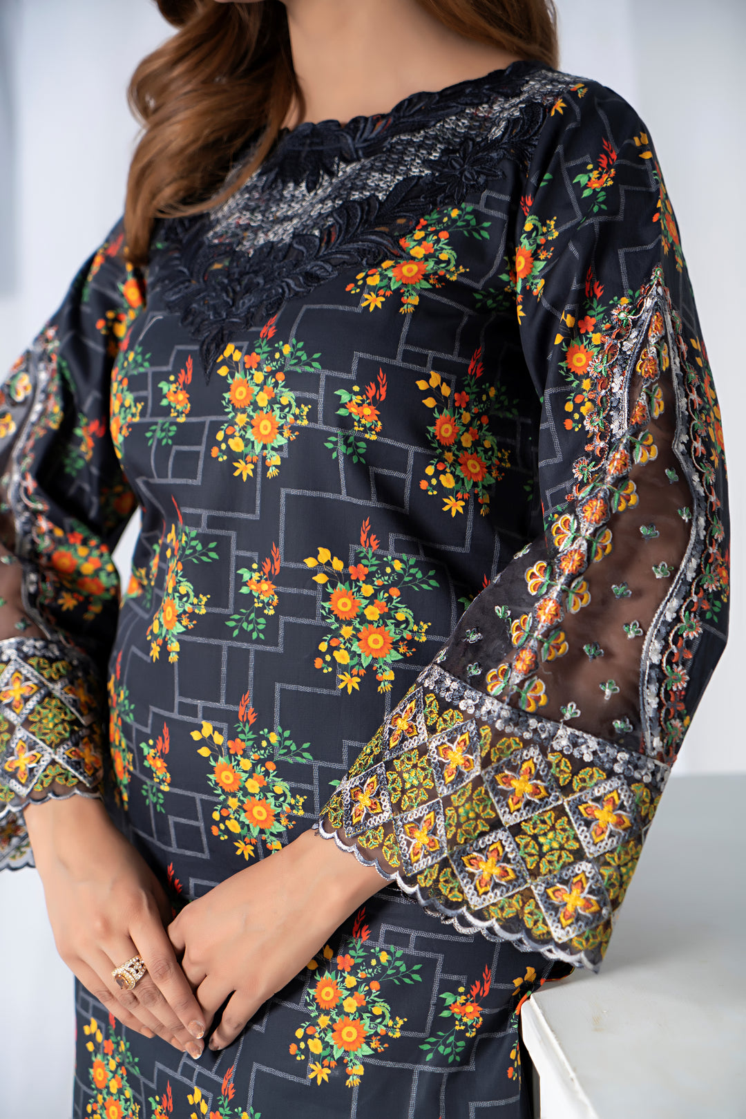 Dhara 2Pc - Printed Khaddar Dress