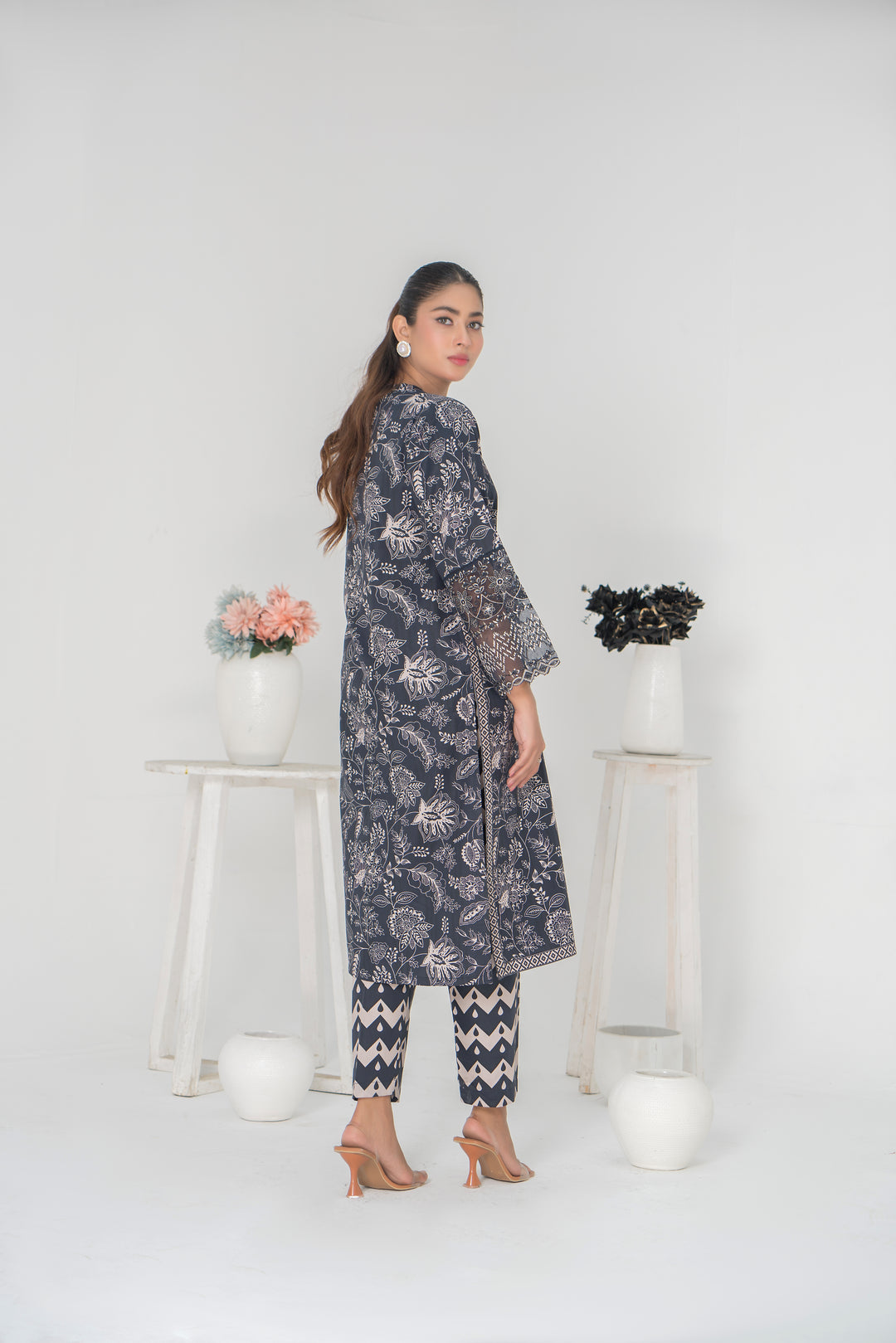 Blake 2Pc - Printed Khaddar Dress