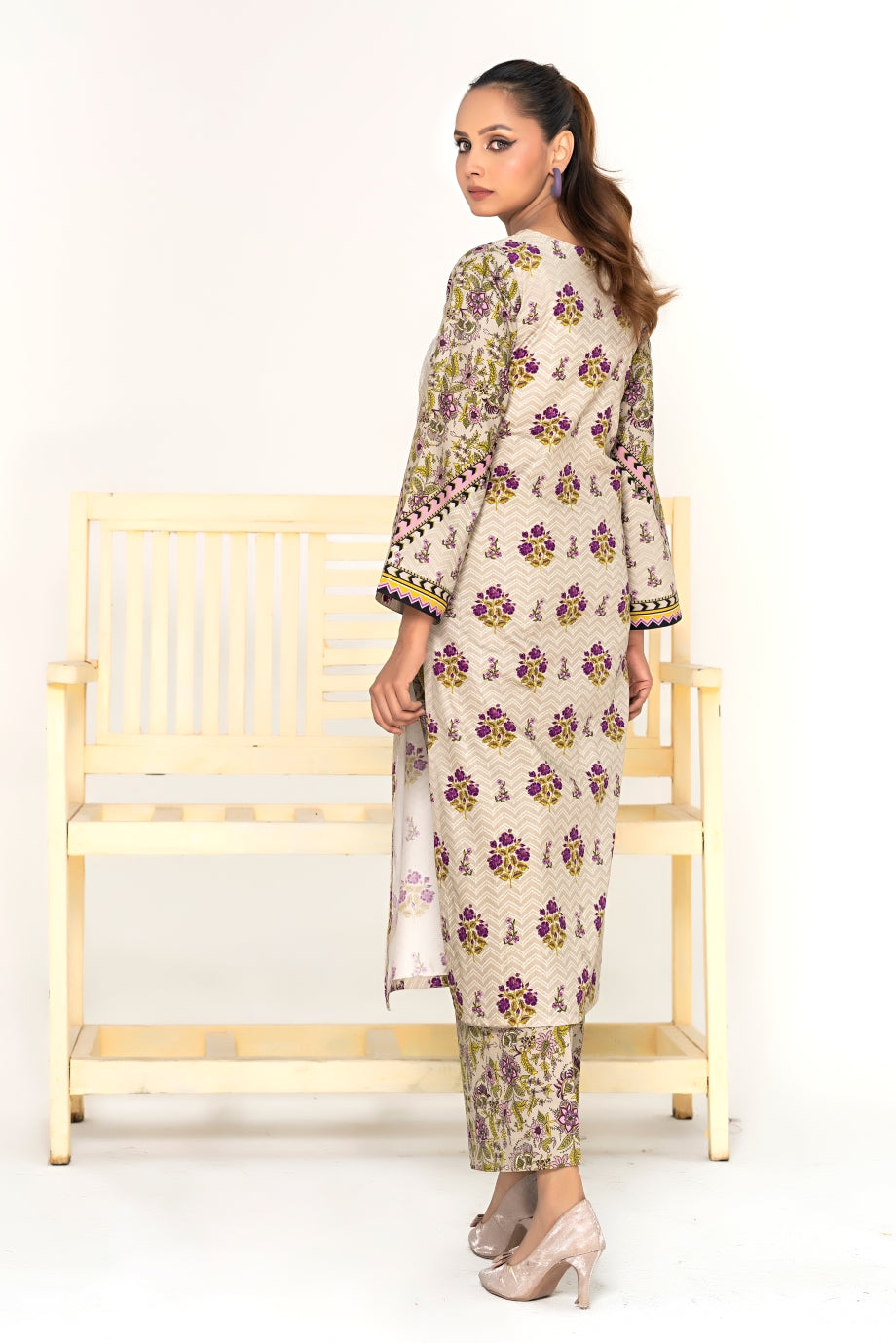 Abeera 2Pc - Printed Khaddar Dress