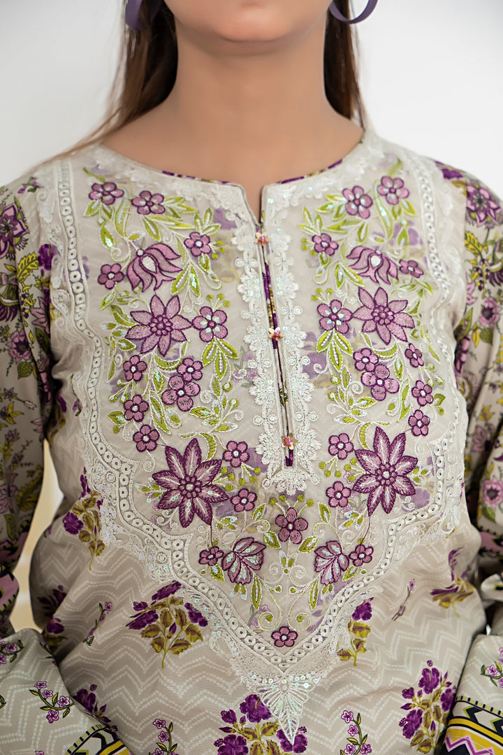 Abeera 2Pc - Printed Khaddar Dress