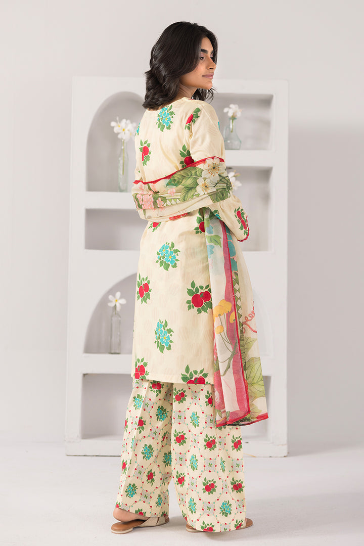 Golden Glow-Printed Luxury Pret(3Pcs)