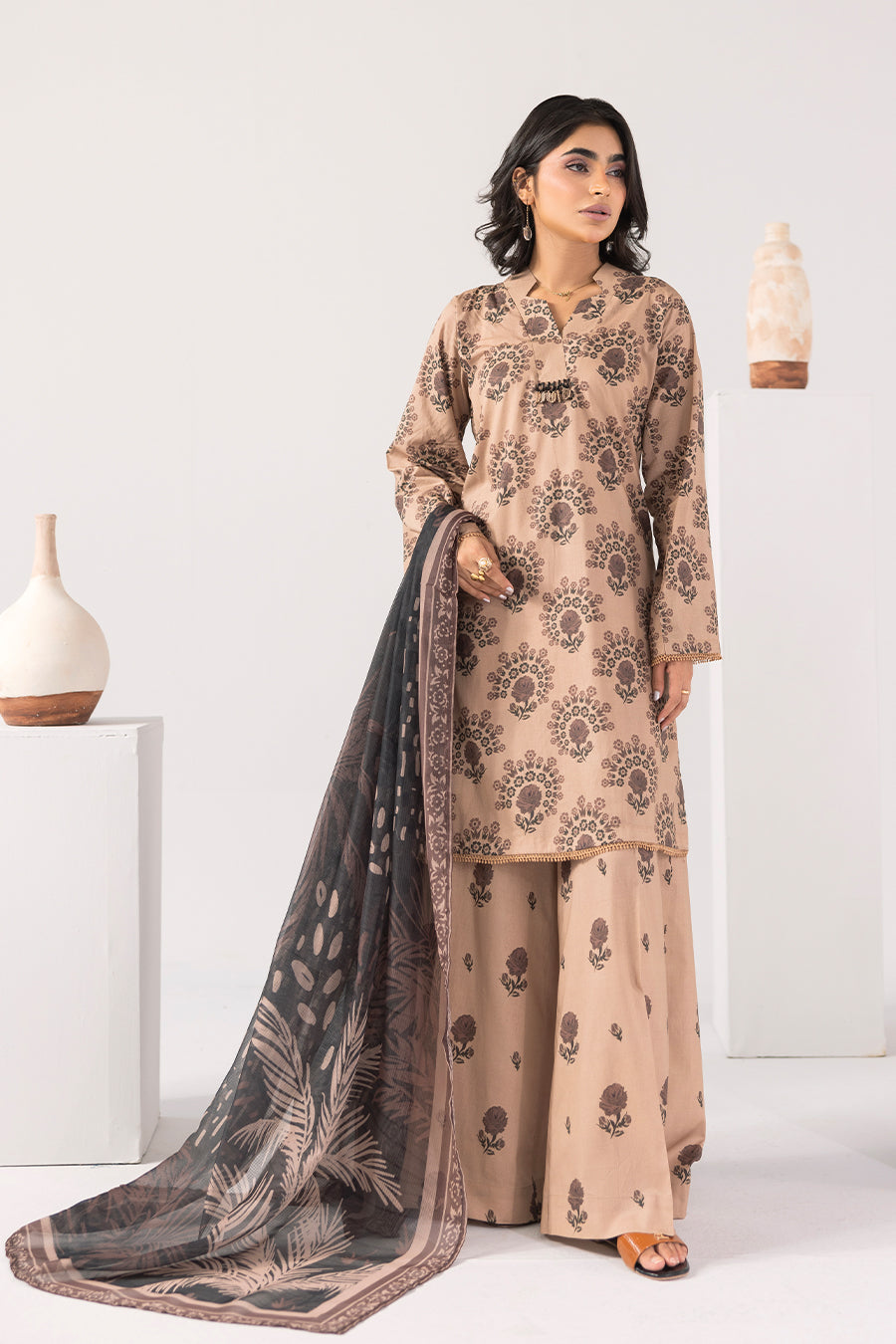 Mystic Waves-Printed Luxury Pret(3Pcs)