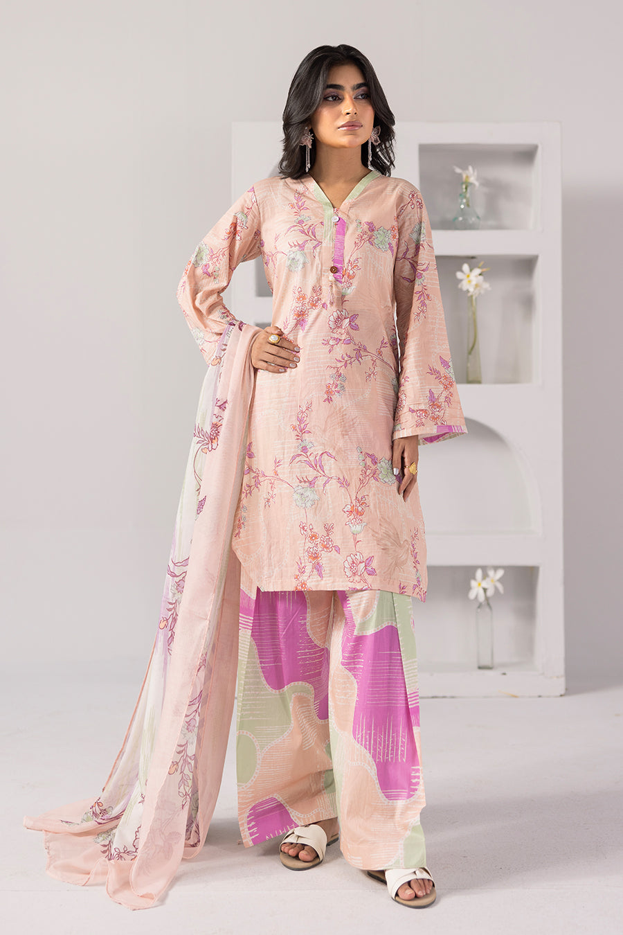 Noir Bloom-Printed Luxury Pret(3Pcs)