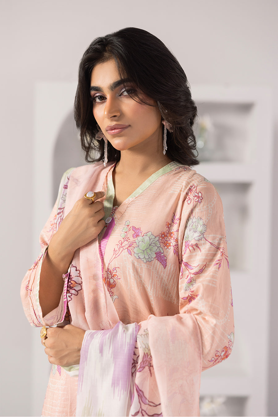 Noir Bloom-Printed Luxury Pret(3Pcs)