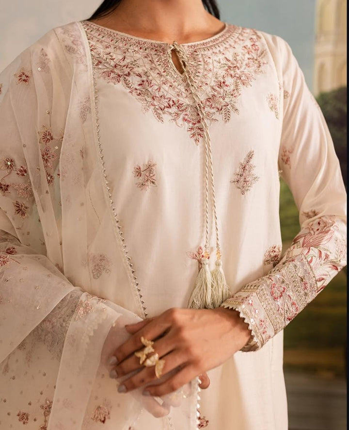 Afiya - 3 PC Embroidered Dress