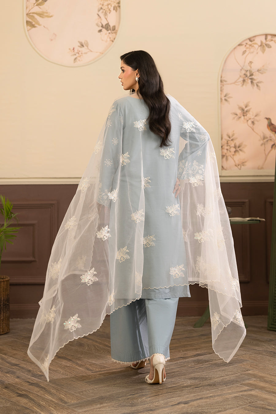Celestite Emb-3PC - Zeenat Pret