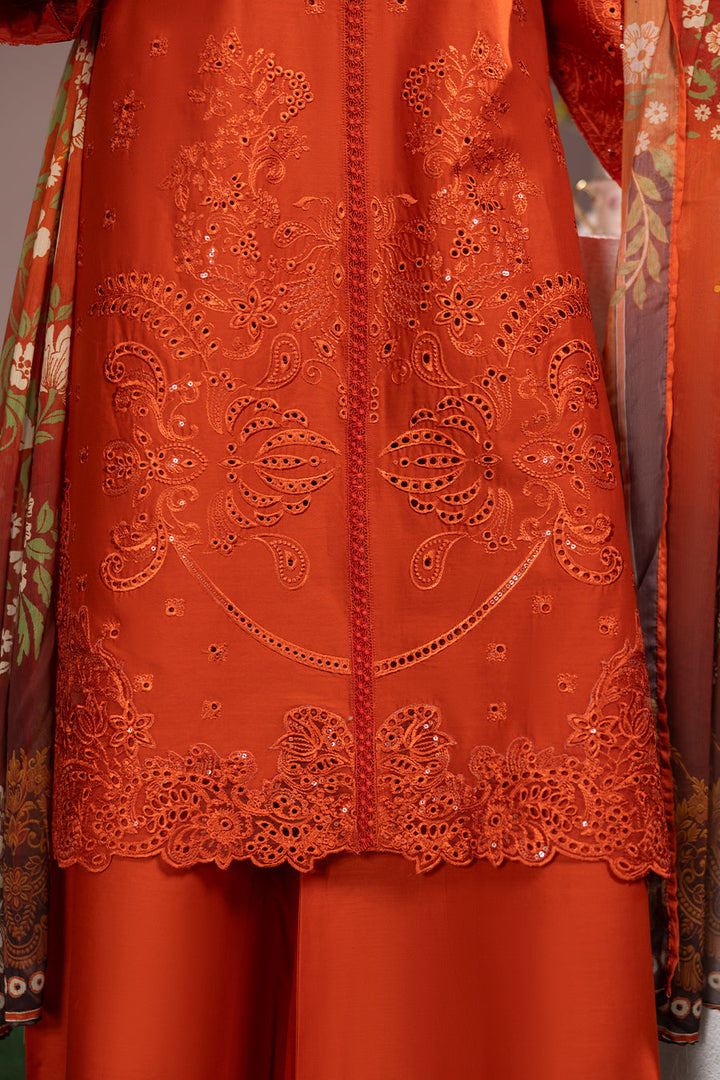 Fire Opal Emb-3PC - Zeenat Pret