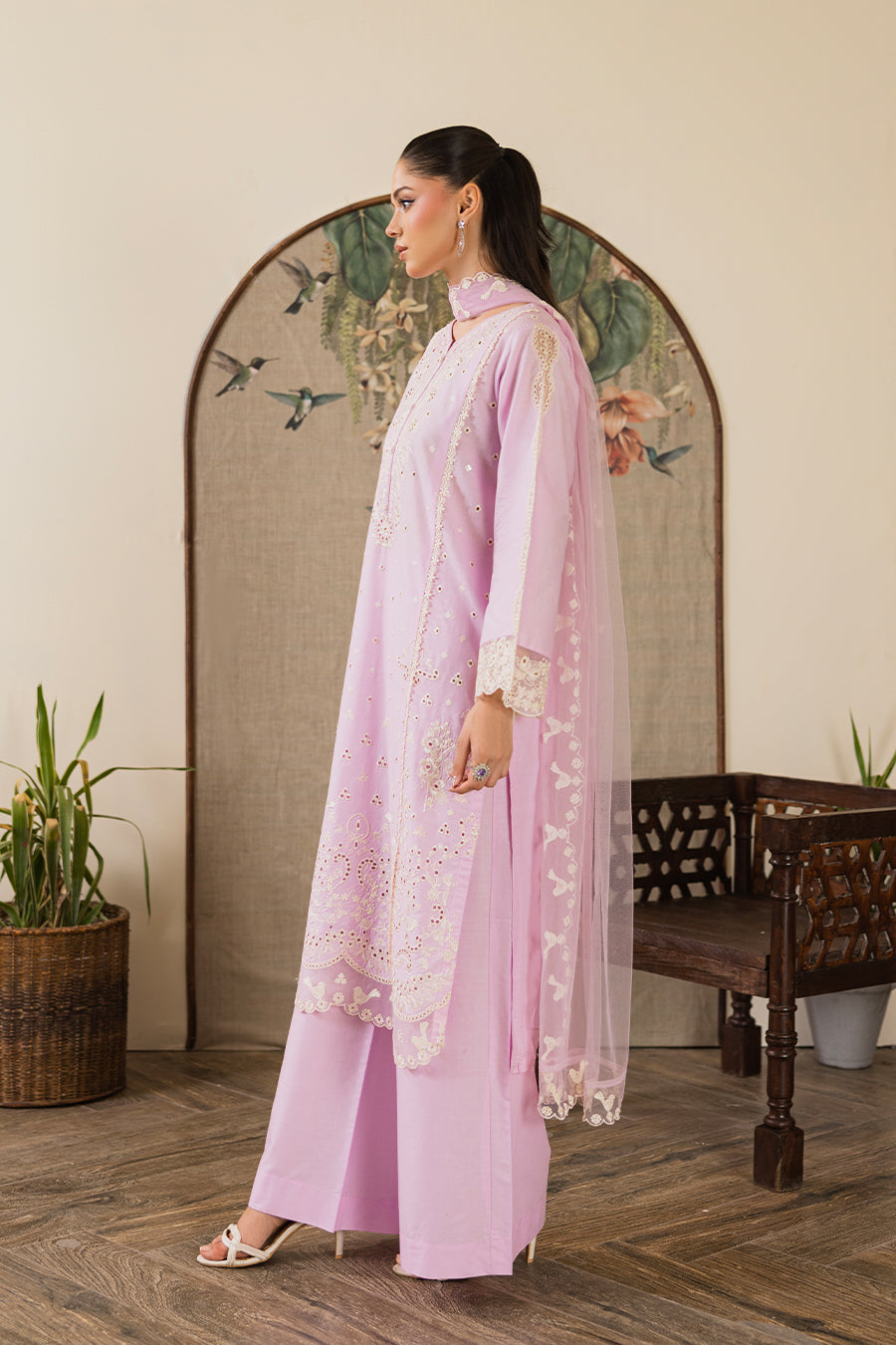 Flamingo brick Emb-3PC - Zeenat Pret