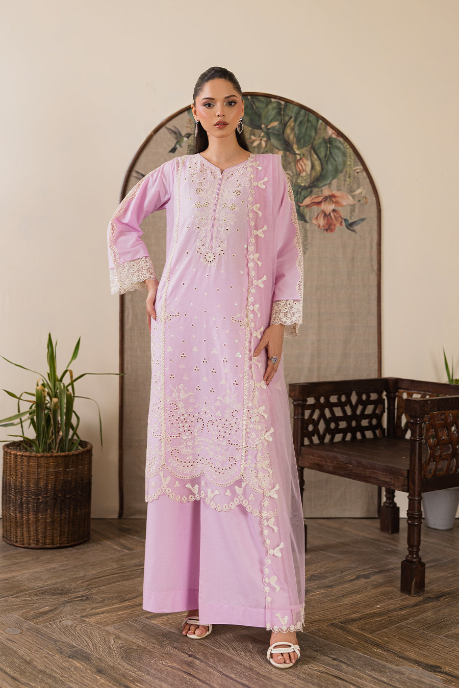 Flamingo brick Emb-3PC - Zeenat Pret