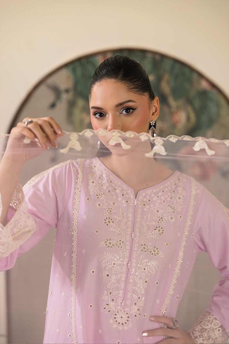 Flamingo brick Emb-3PC - Zeenat Pret