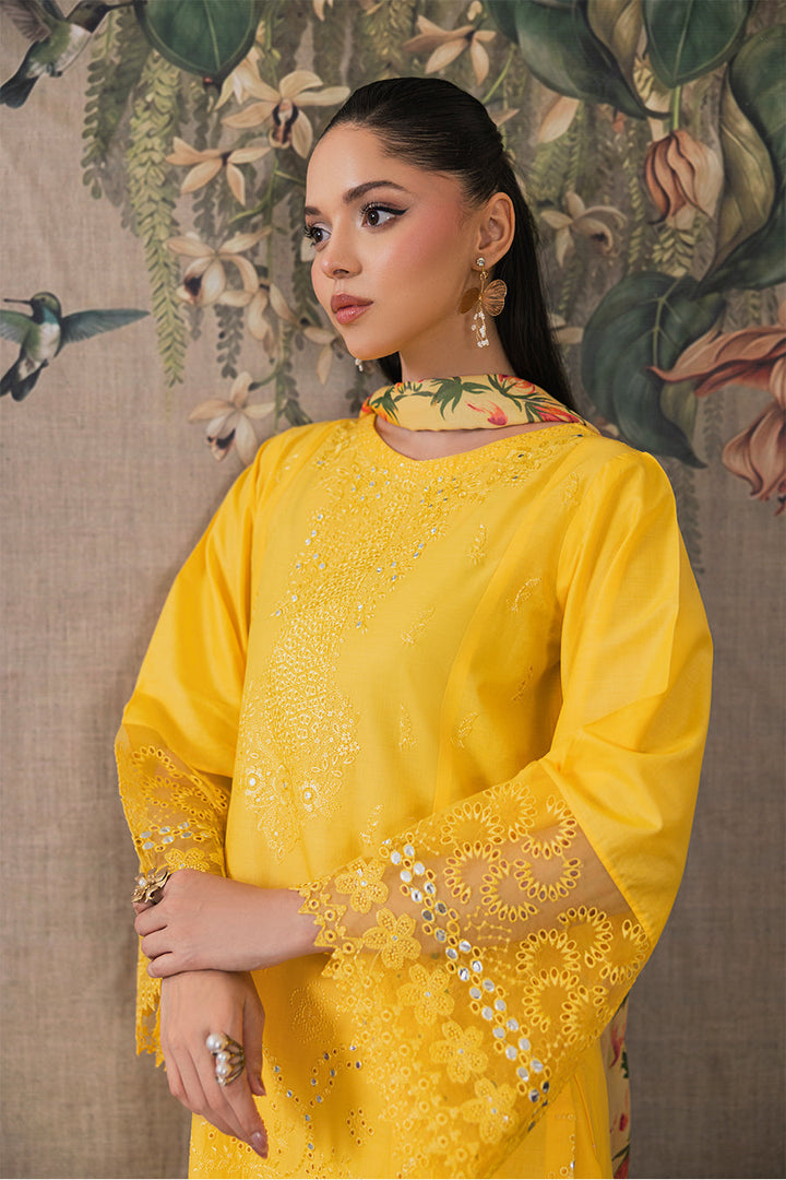 Golden Topaz Emb-3PC - Zeenat Pret