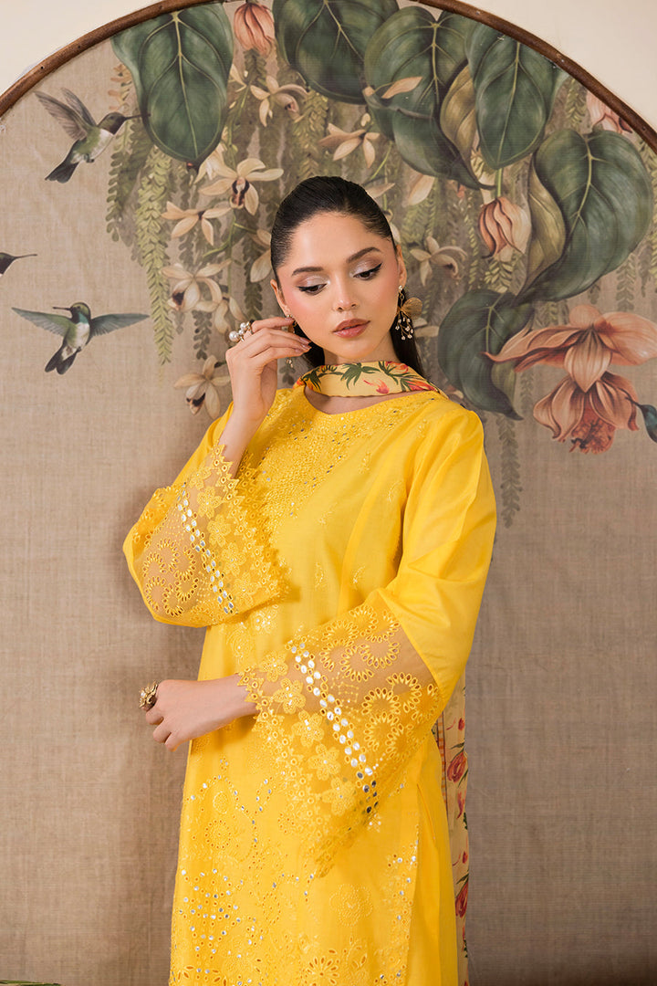 Golden Topaz Emb-3PC - Zeenat Pret