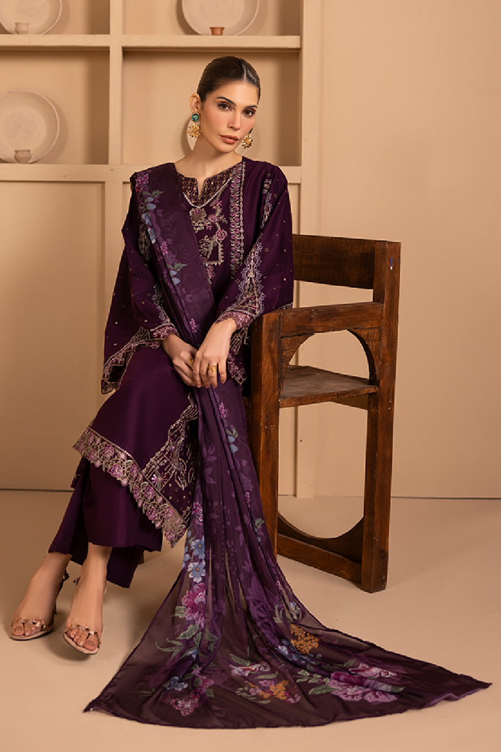 Hazel Emb-3PC - Zeenat Pret