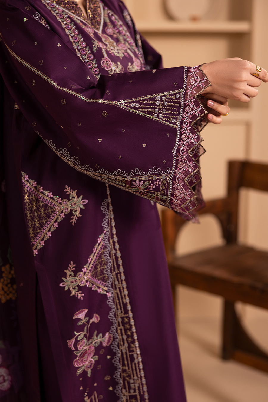 Hazel Emb-3PC - Zeenat Pret