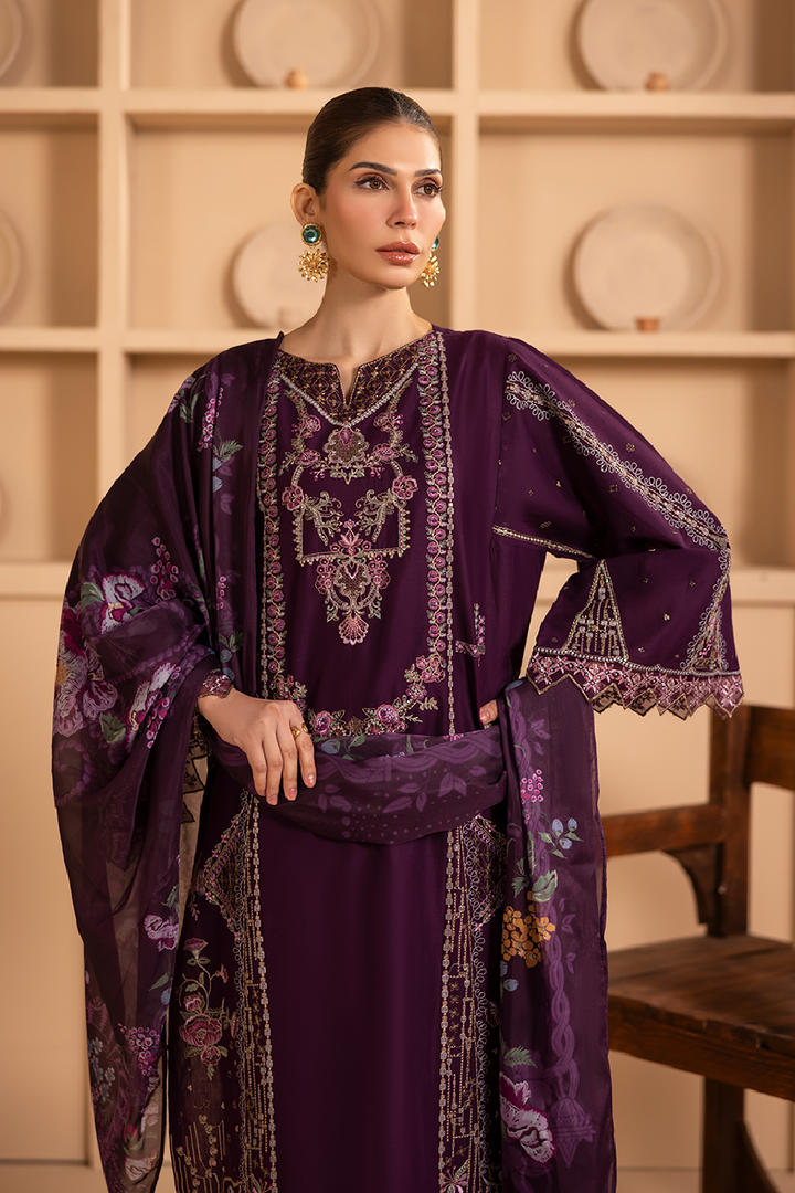 Hazel Emb-3PC - Zeenat Pret