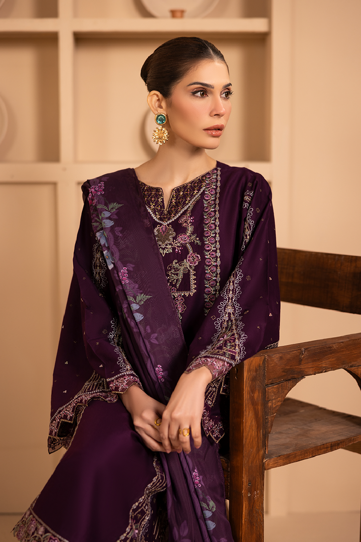 Hazel Emb-3PC - Zeenat Pret