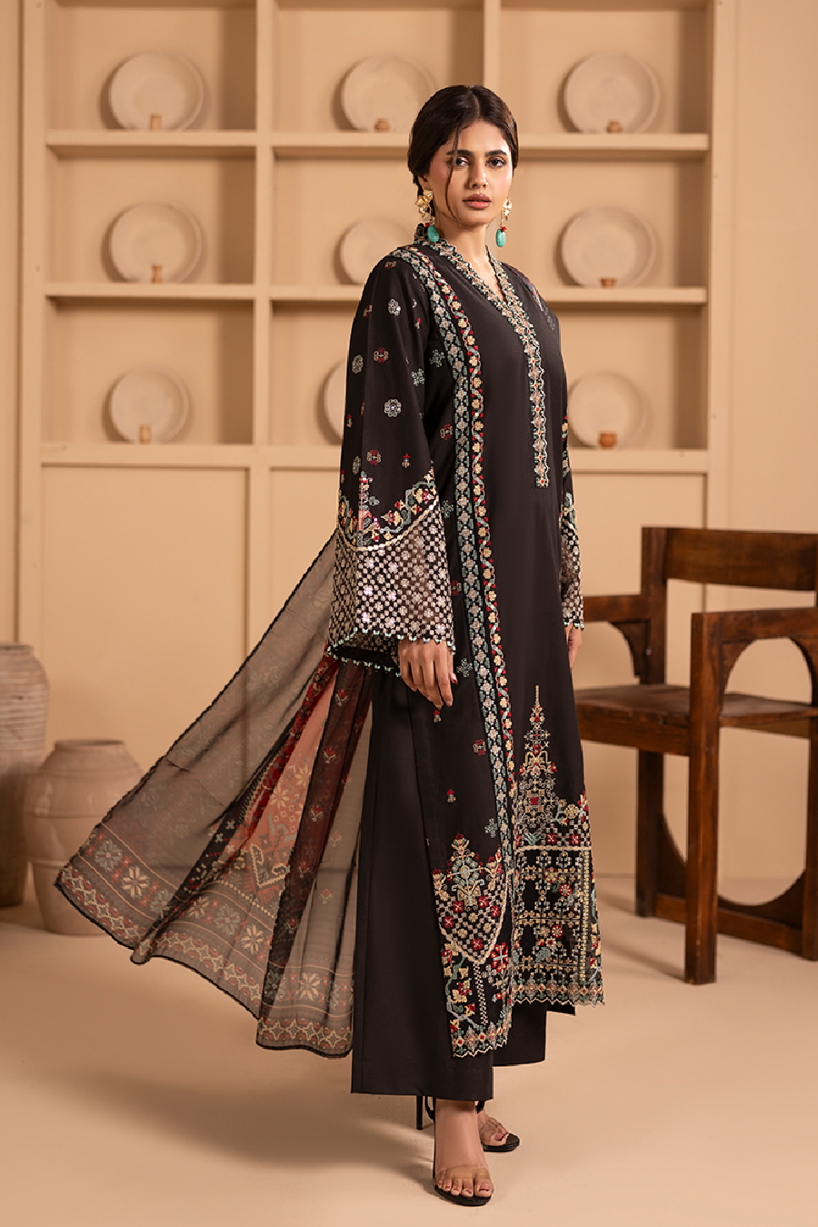 Jabeen Emb-3PC - Zeenat Pret