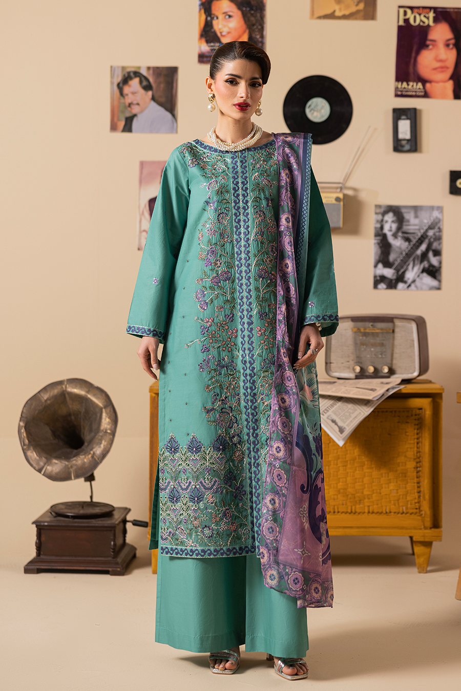 Lumara Emb-3PC - Zeenat Pret