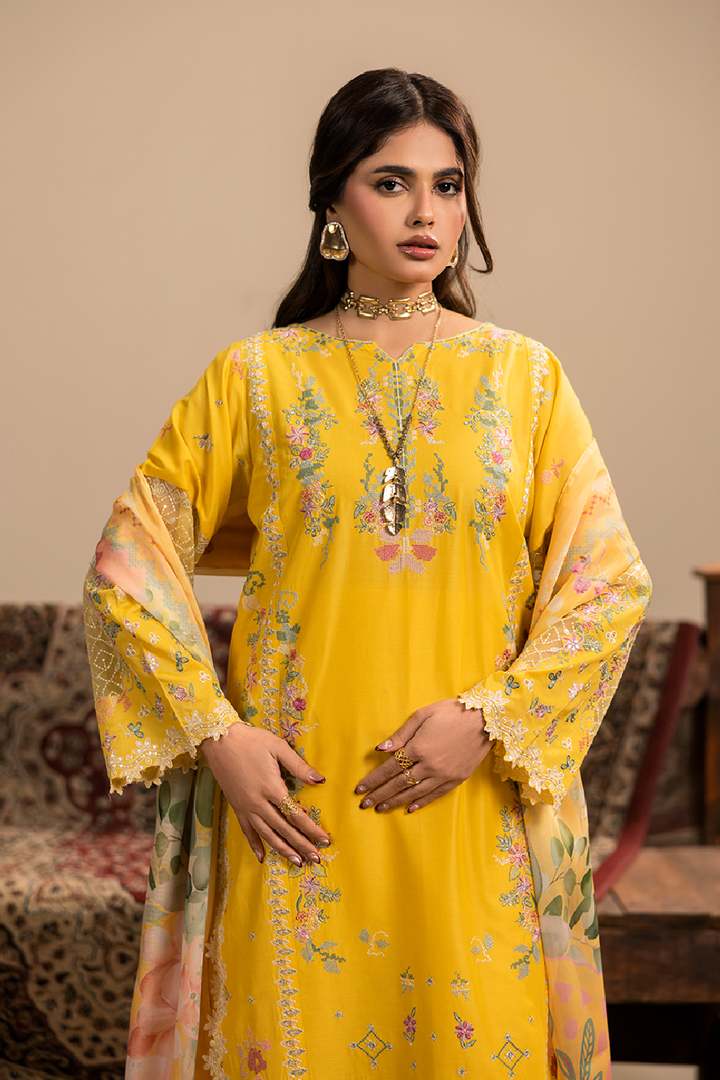 Lunara Emb-3PC - Zeenat Pret