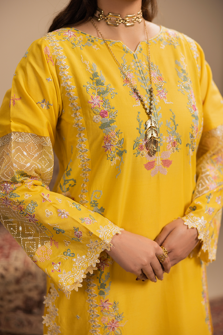 Lunara Emb-3PC - Zeenat Pret