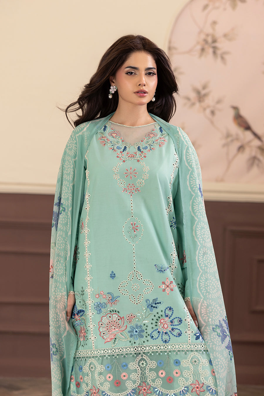 Moss Agate Emb-3PC - Zeenat Pret