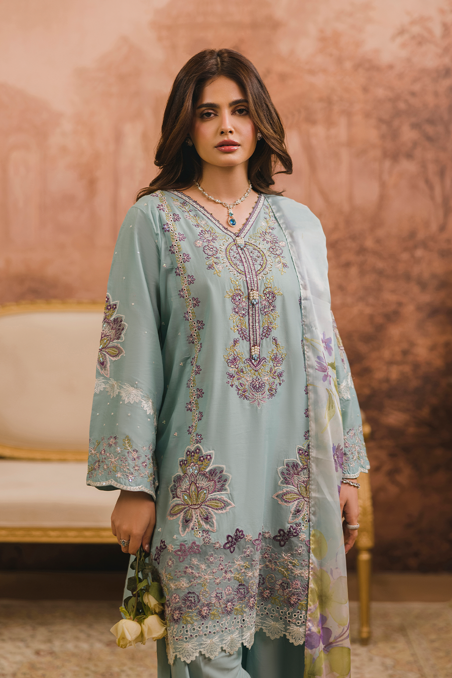 Pareesa Emb-3PC - Zeenat Pret