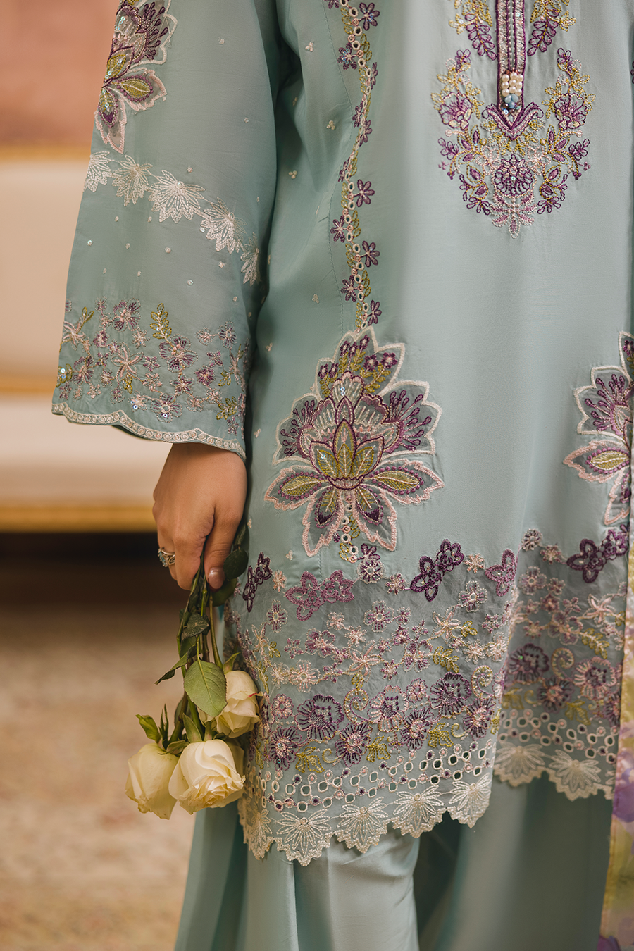 Pareesa Emb-3PC - Zeenat Pret