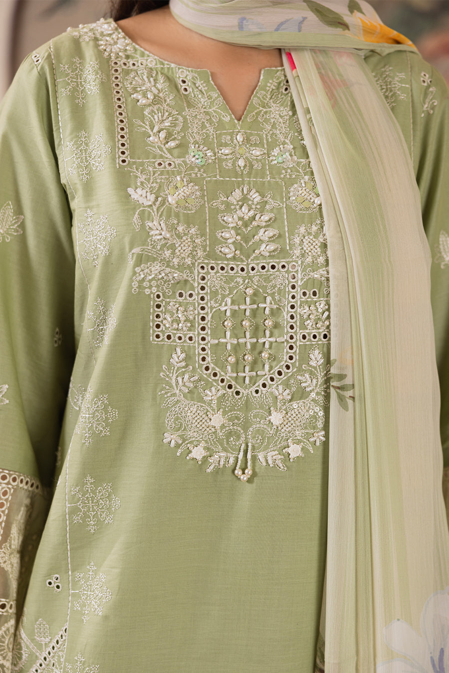 Prehnite Emb-3PC - Zeenat Pret