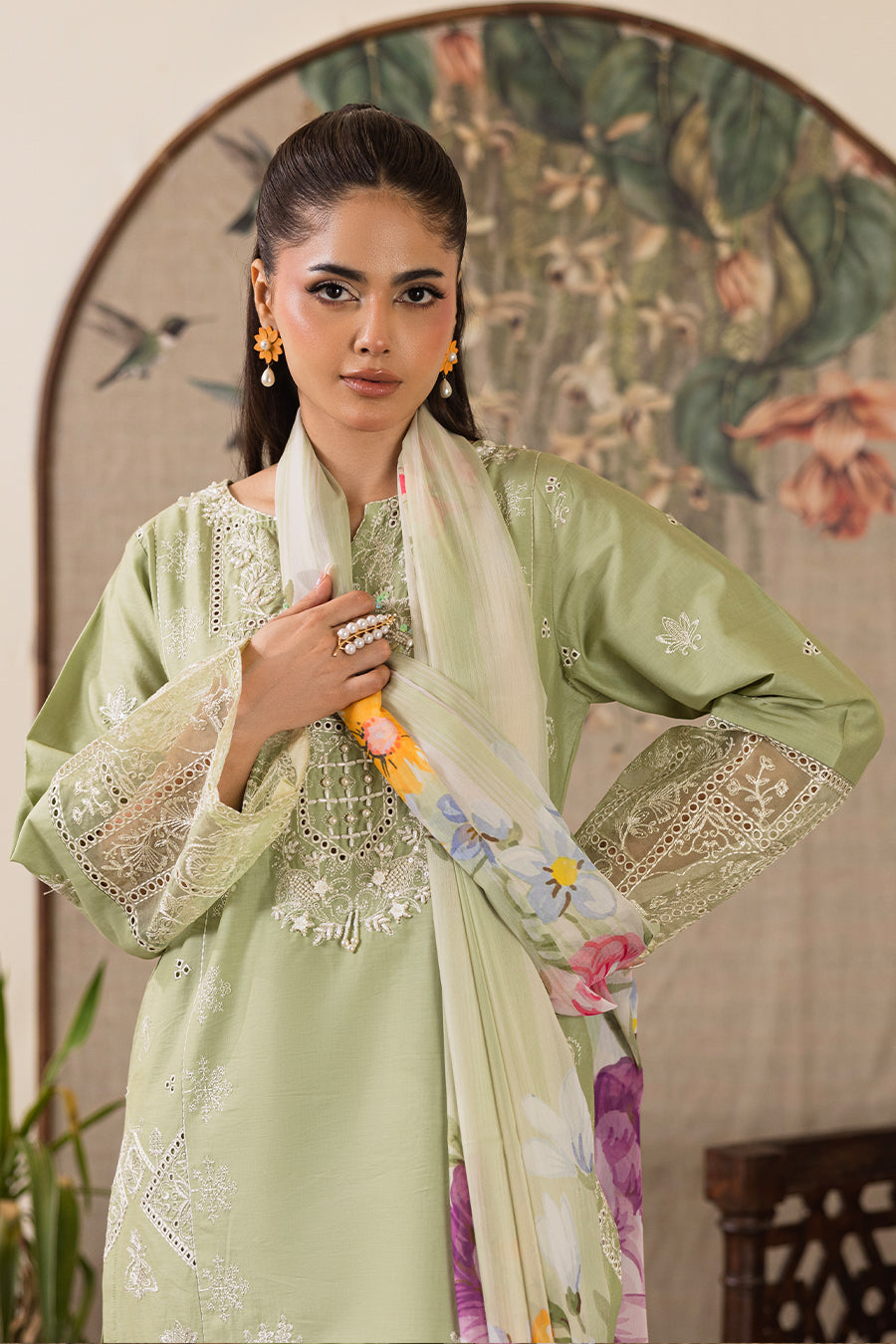 Prehnite Emb-3PC - Zeenat Pret
