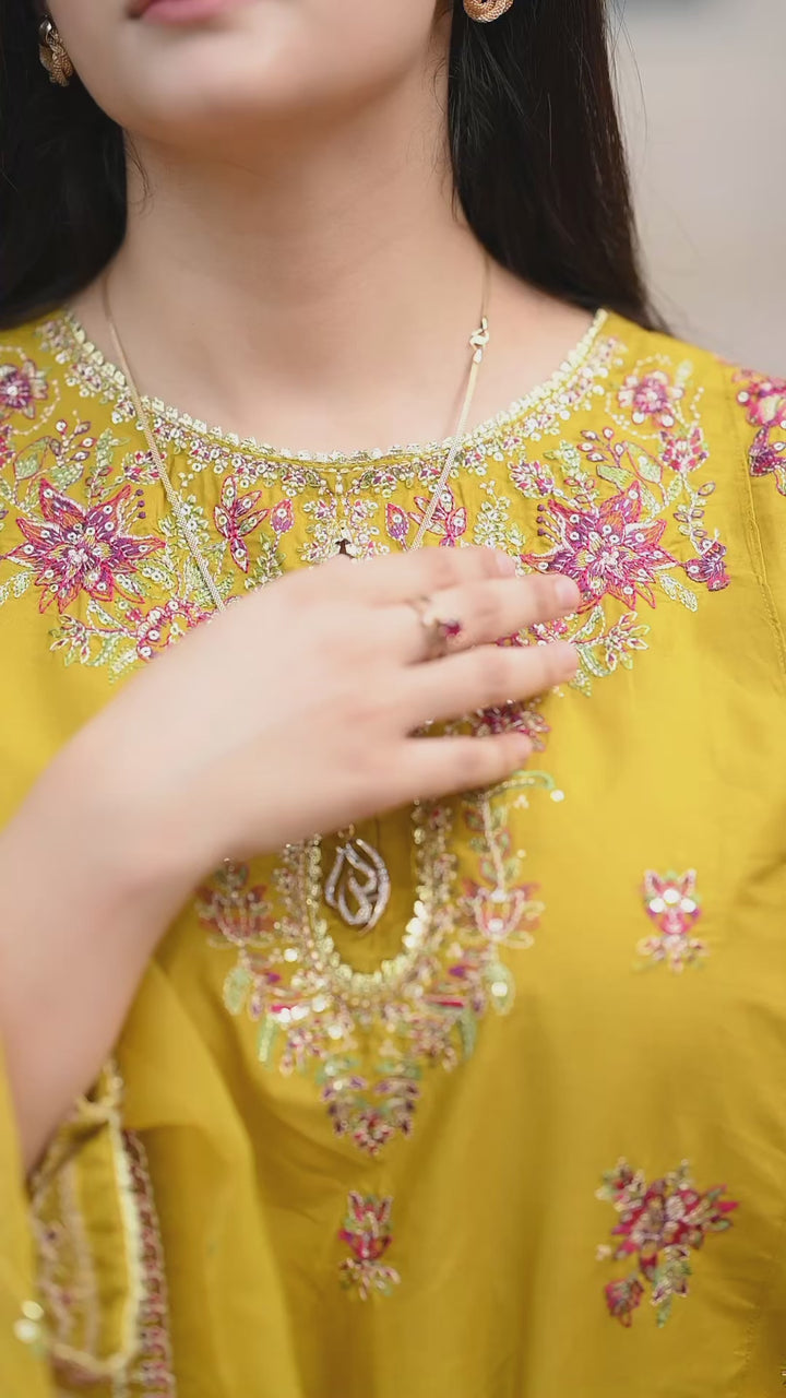 Zariah - 3 PC Embroidered Dress