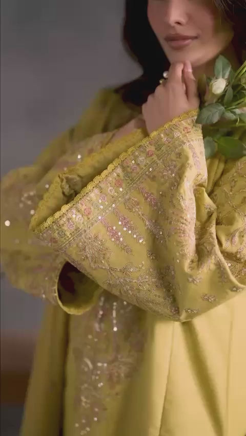 Mellow - 3 PC Embroidered Dress